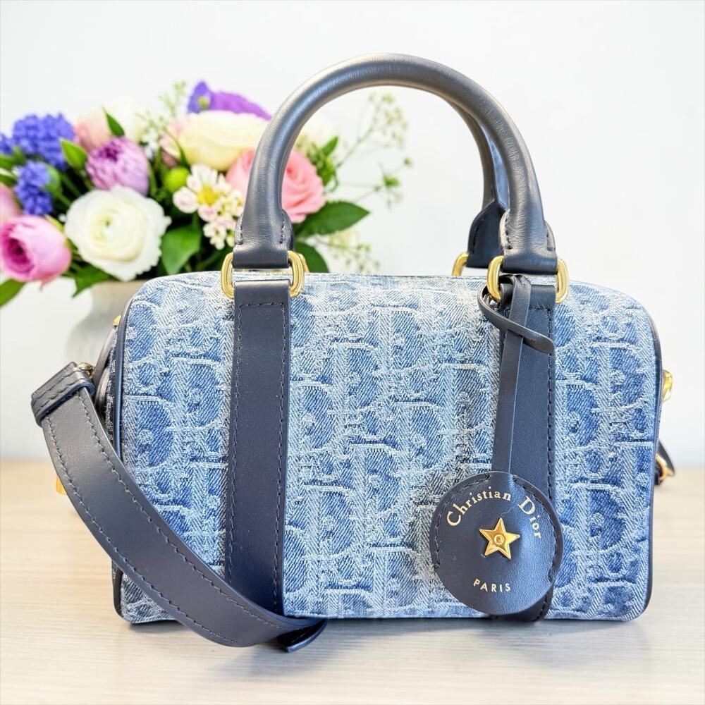 Dior Denim Oblique Groove 20 Bag